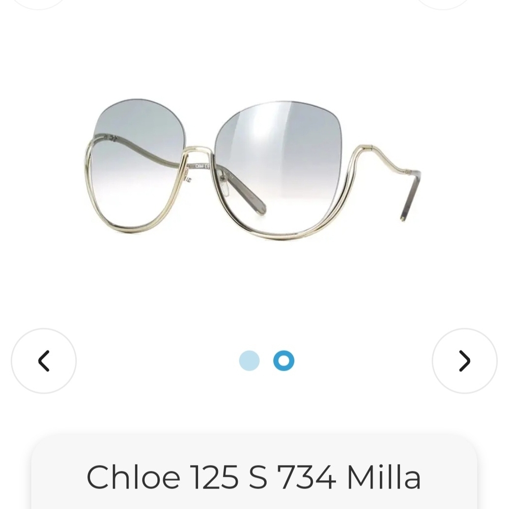 Chloe Oversized Round Sunglasses in Gold with Gradient Grey Lenses